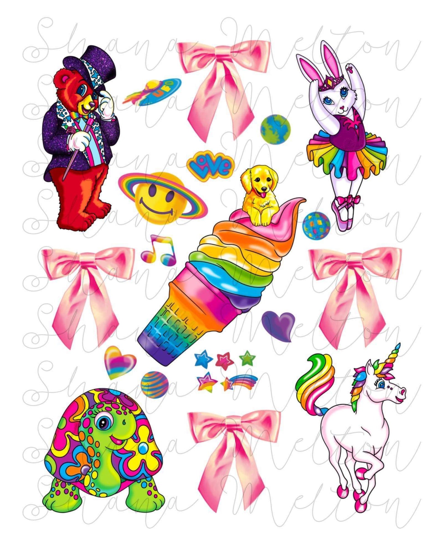 Lisa Frank Coquette Bow - DTF Transfer