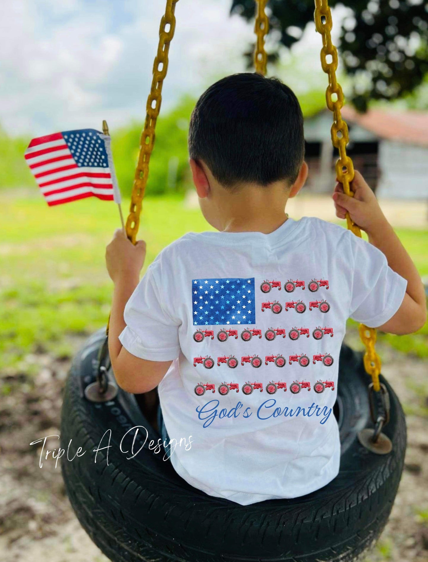 American Flag Gods Country - Toddler & Youth