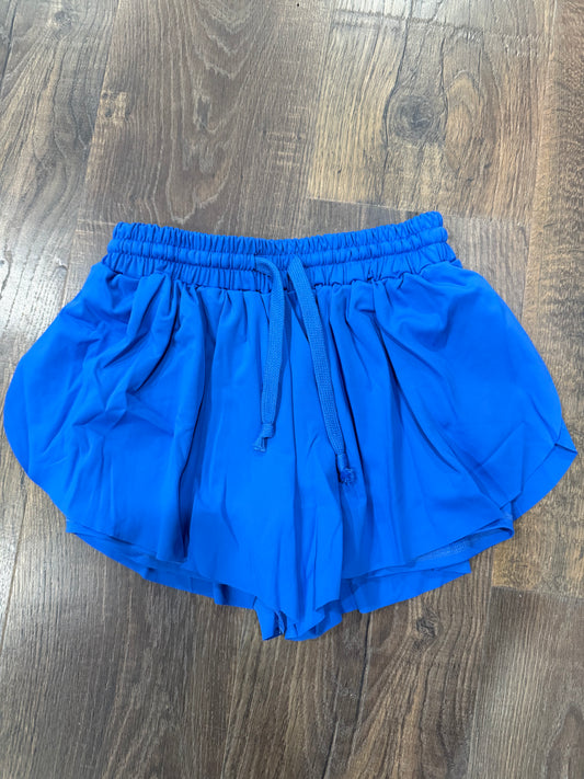 Girls Flowy Royal Butterfly Shorts-Ready for Pickup/RTS