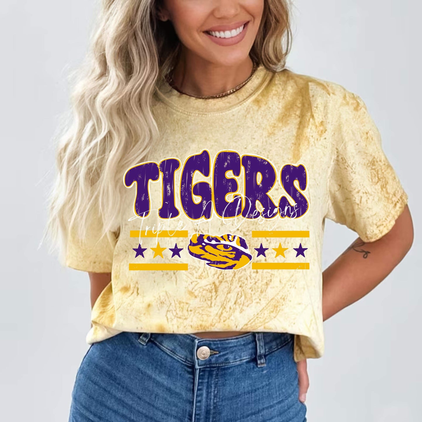 Logansport Tigers Design 01 - Adult Comfort Colors Colorblast Short Sleeve Tee