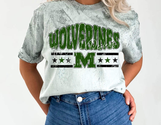 Mansfield Wolverines Design 01 - Adult Comfort Colors Colorblast Short Sleeve Tee