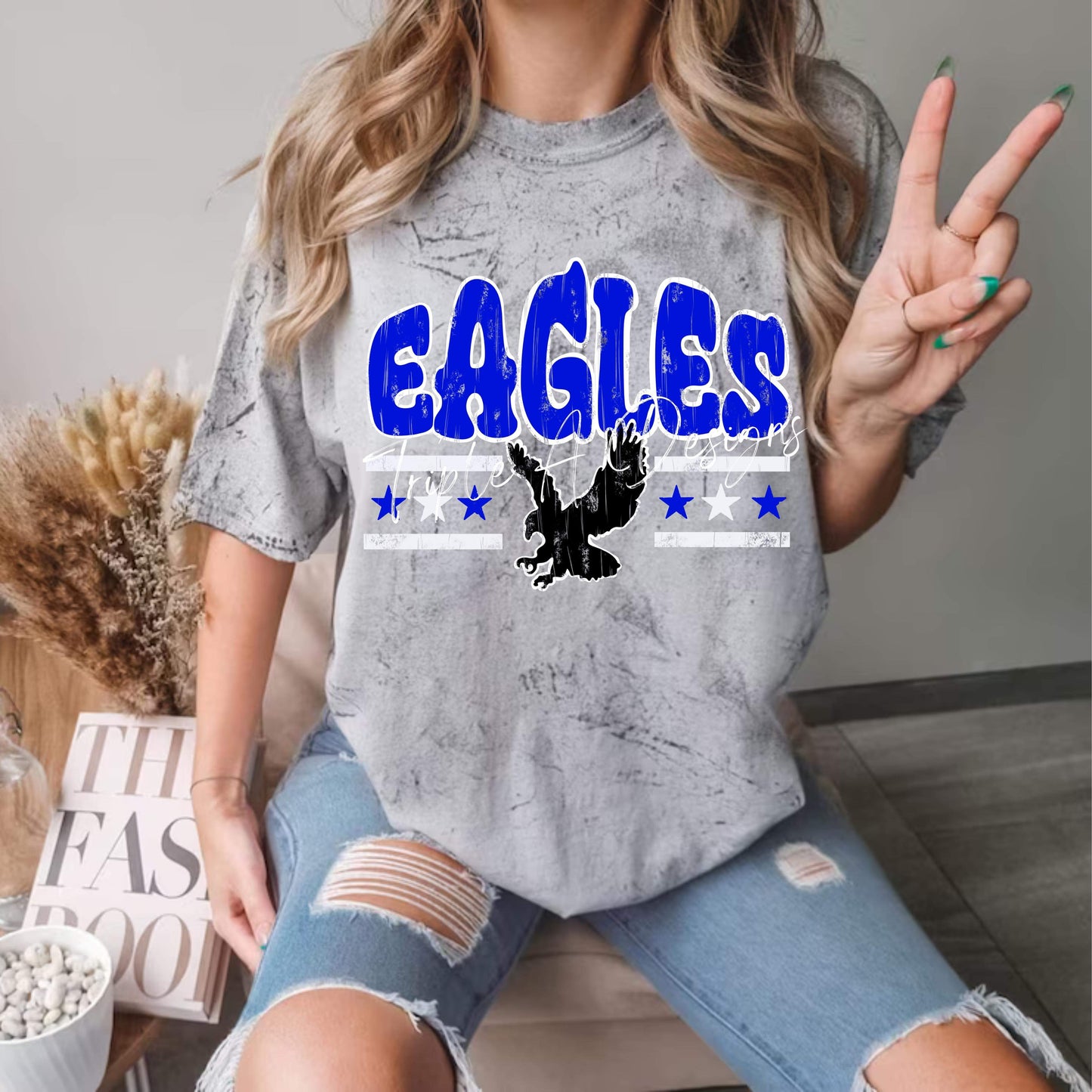 Keithville Eagles Design 01 - Adult Comfort Colors Colorblast Short Sleeve Tee