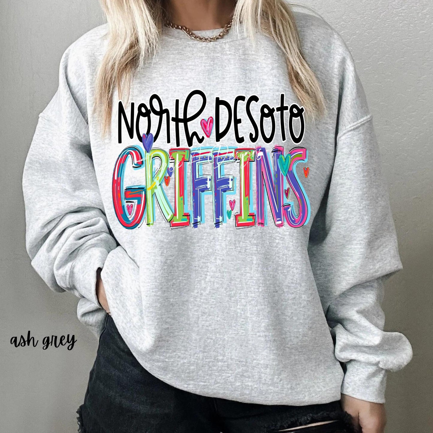 North Desoto Griffins Cherry Design-Short Sleeve Tee, Long Sleeve Tee, Sweatshirt, Hoodie