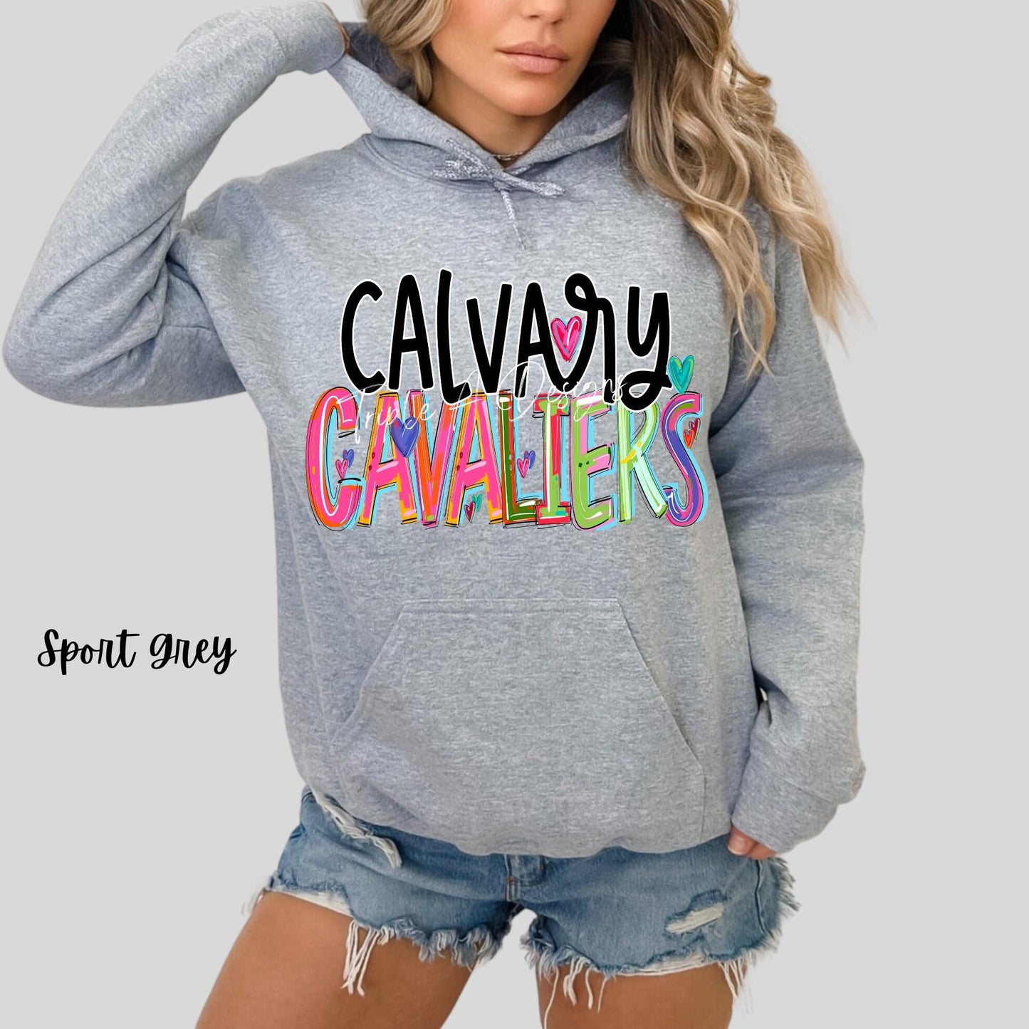 Calvary Cavaliers Cherry Design-Short Sleeve Tee, Long Sleeve Tee, Sweatshirt, Hoodie