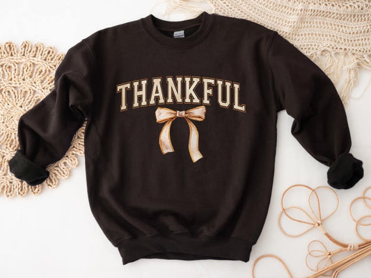 Thankful Coquette Bow - Tee, Sweatshirt