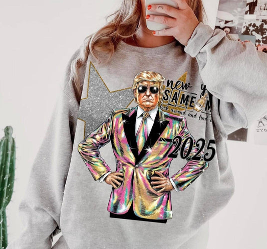 2025 New Year, New America 004 - Tee, Long Sleeve Tee, Sweatshirt