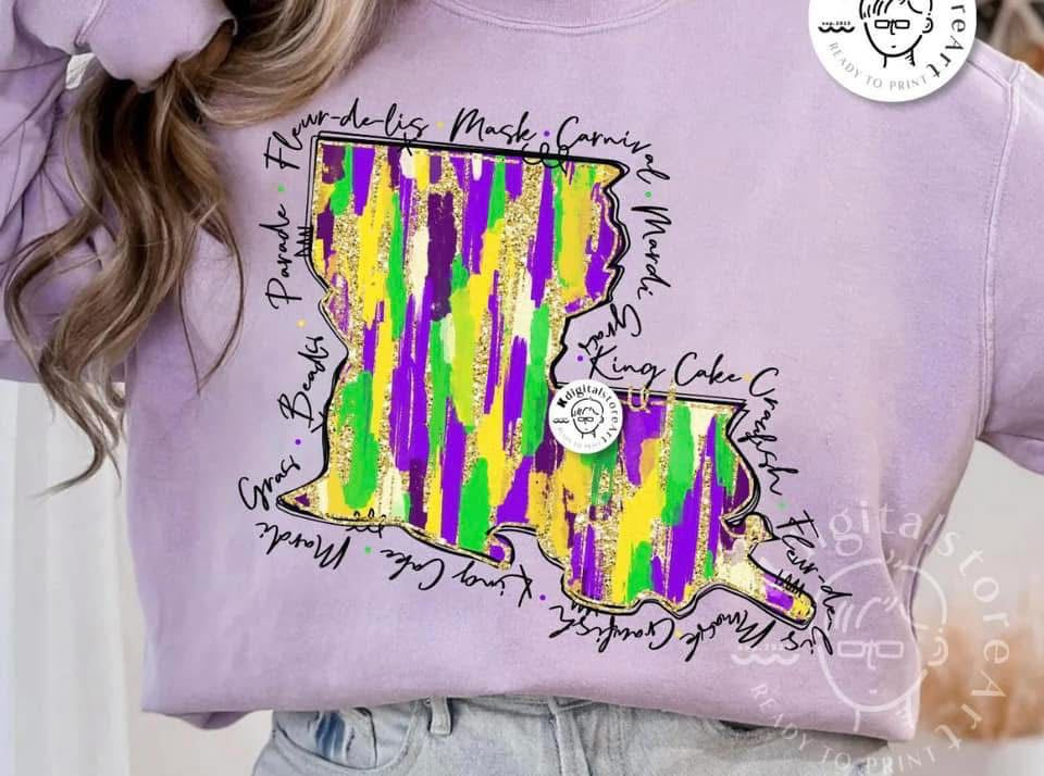 Mardi Gras Design 049 - DTF Transfer