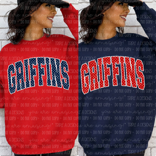 North Desoto Griffins Polka Dot- Short Sleeve Tee, Long Sleeve Tee, Sweatshirt