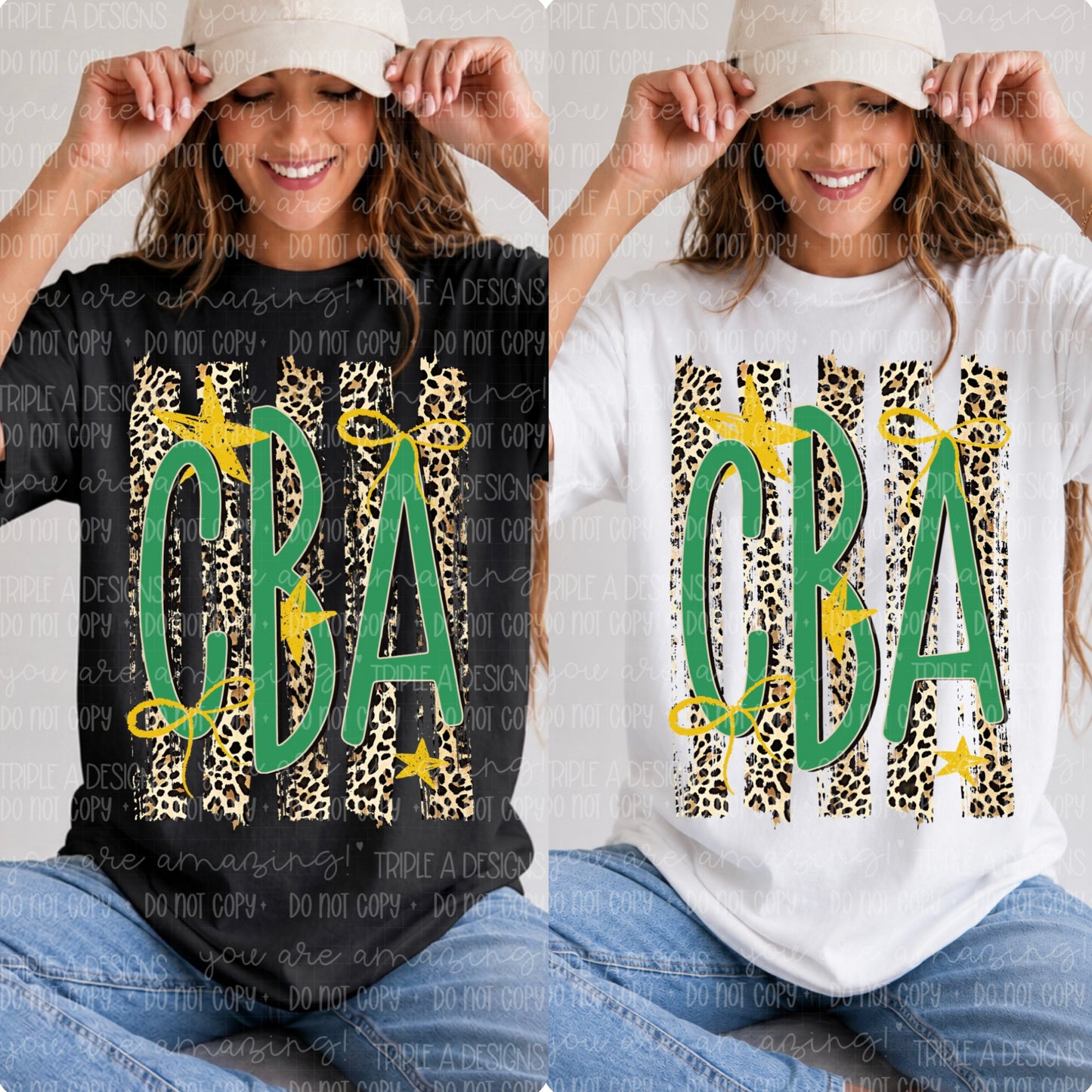 Calvary Leopard/Stars/Bows- Short Sleeve Tee, Long Sleeve Tee, Sweatshirt