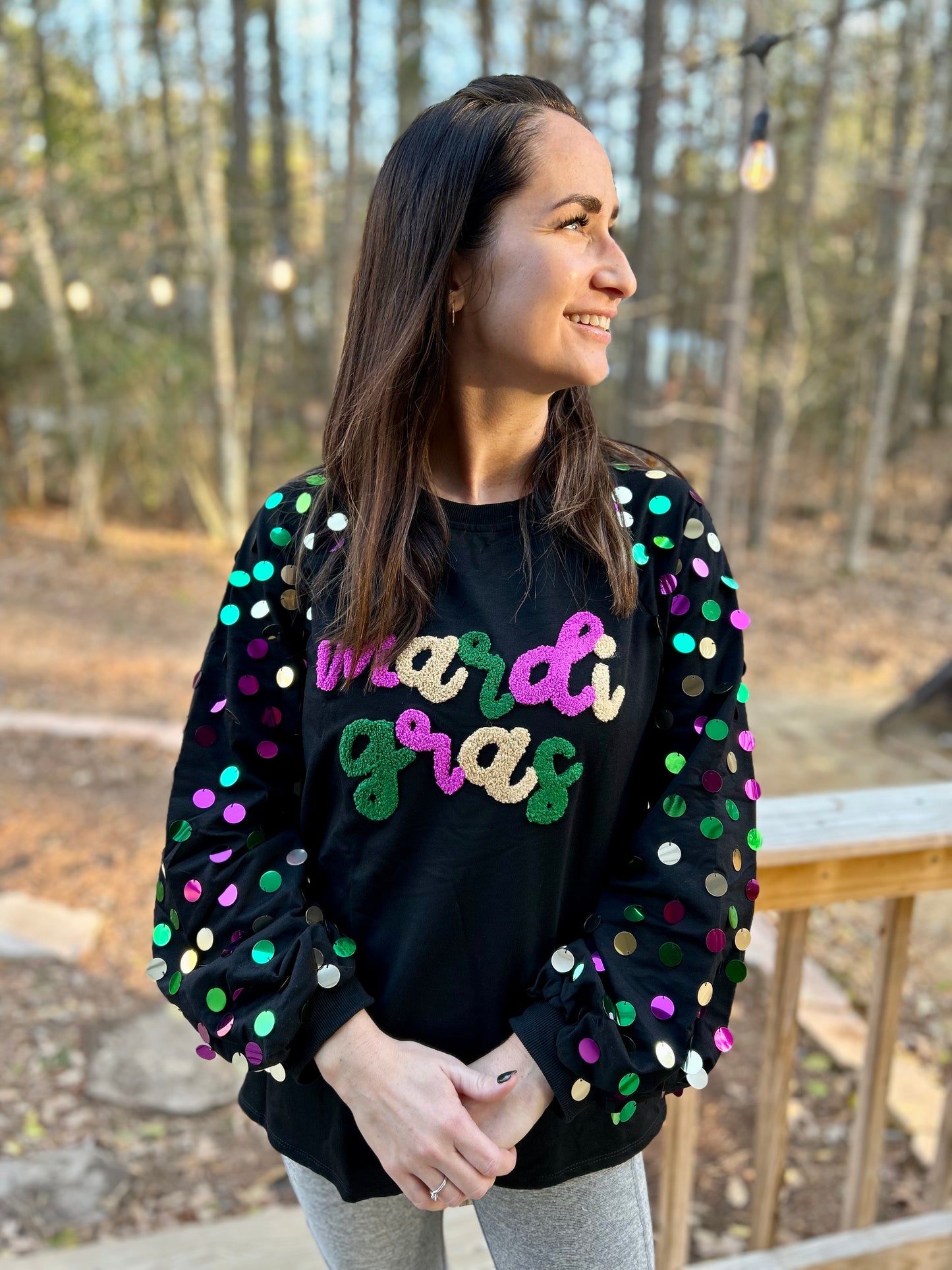 Mardi Gras Sequins Top