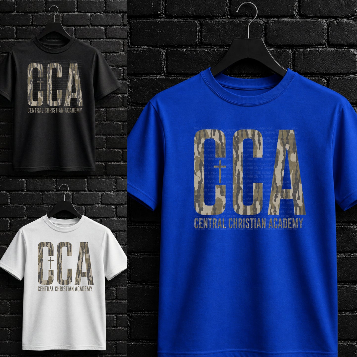 CCA (Central) Bottomland Camo- Short Sleeve Tee, Long Sleeve Tee, Sweatshirt