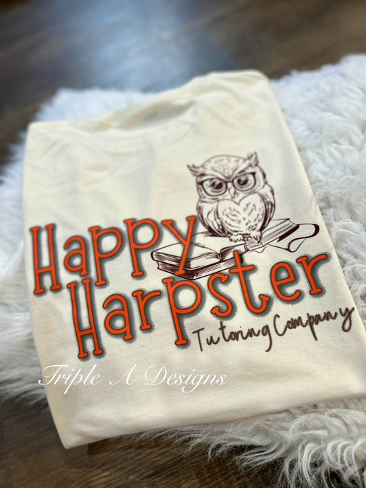 "Happy Harpster Tutoring Company" - Adult Short Sleeve Tee, Long Sleeve, Sweatshirt