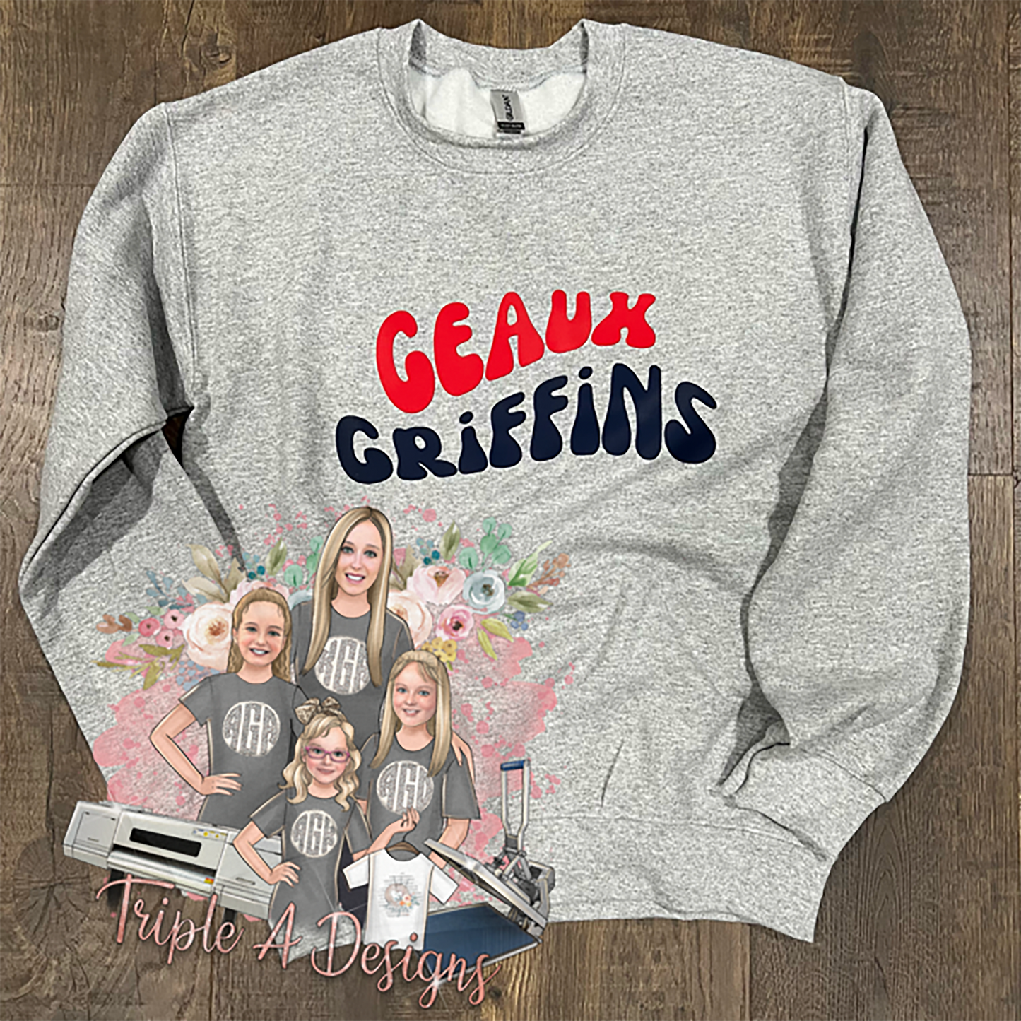 North Desoto Griffins Design 022-Short Sleeve Tee, Long Sleeve Tee, Sweatshirt, Hoodie