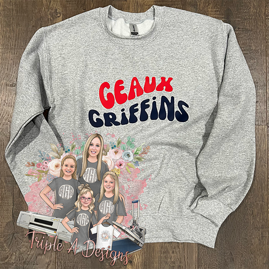 North Desoto Griffins Design 022-Short Sleeve Tee, Long Sleeve Tee, Sweatshirt, Hoodie