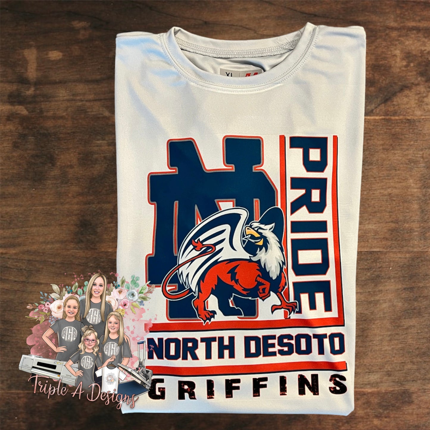 North Desoto Griffins Design 024 -Dri Fit Short Sleeve Tee