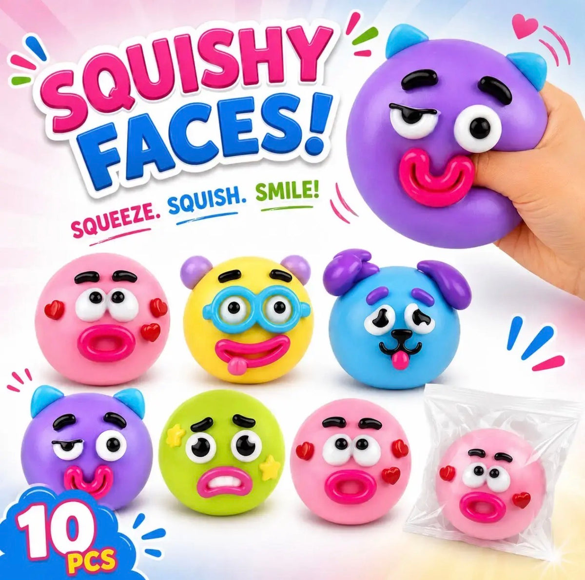Smusher Squishy Faces -(ETA LATE OCTOBER/NOV)
