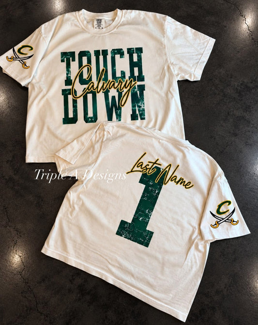 Custom Touchdown Calvary - Short Sleeve Tee, Crop