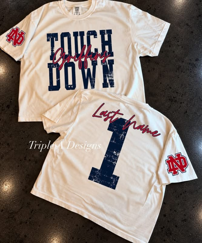 Custom Touchdown ND - Short Sleeve Tee, Crop