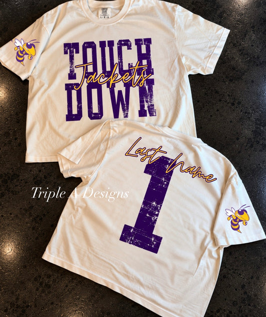 Custom Touchdown Jackets - Short Sleeve Tee, Crop