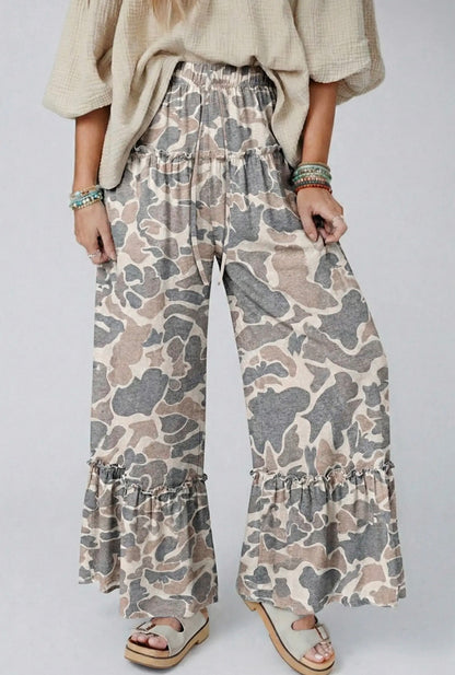 Camo Wide Leg Casual Pants***ETA OCT