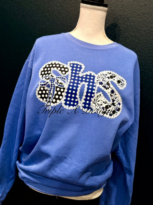 SHS Faux Lace Design-Short Sleeve Tee, Long Sleeve Tee, Sweatshirt