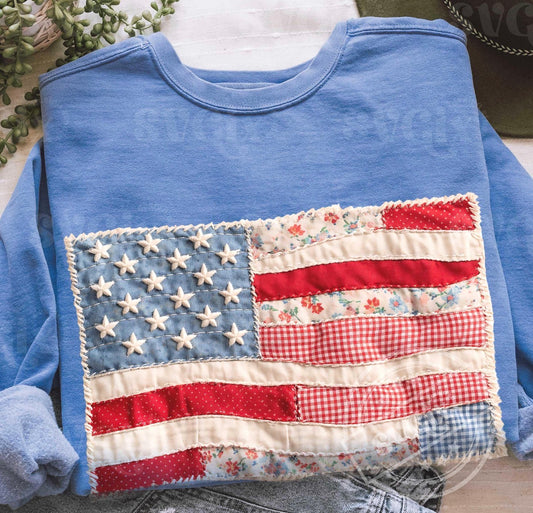 Flag Patchwork DTF Transfer