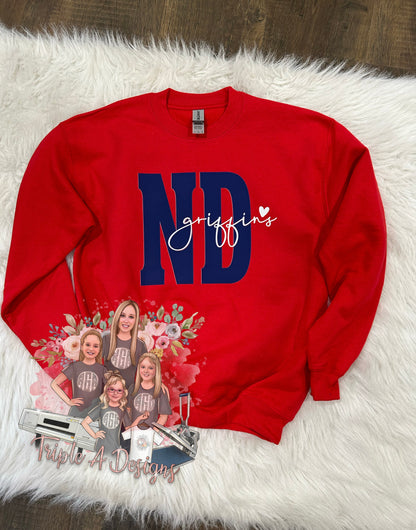 North Desoto Griffins Design 013-Sweatshirt, Hoodie