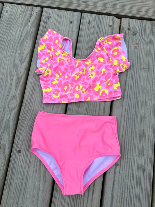 Sunshine Leopard Girls Swimsuit***ETA MID MAY