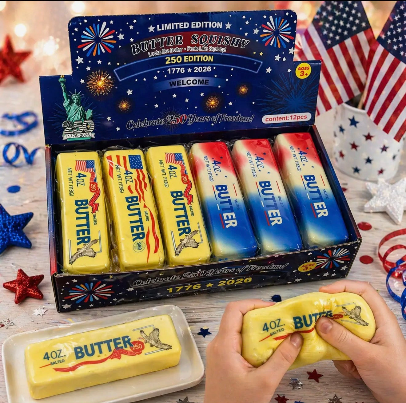 4th of July Butter Squishy-(ETA EARLY JUNE)