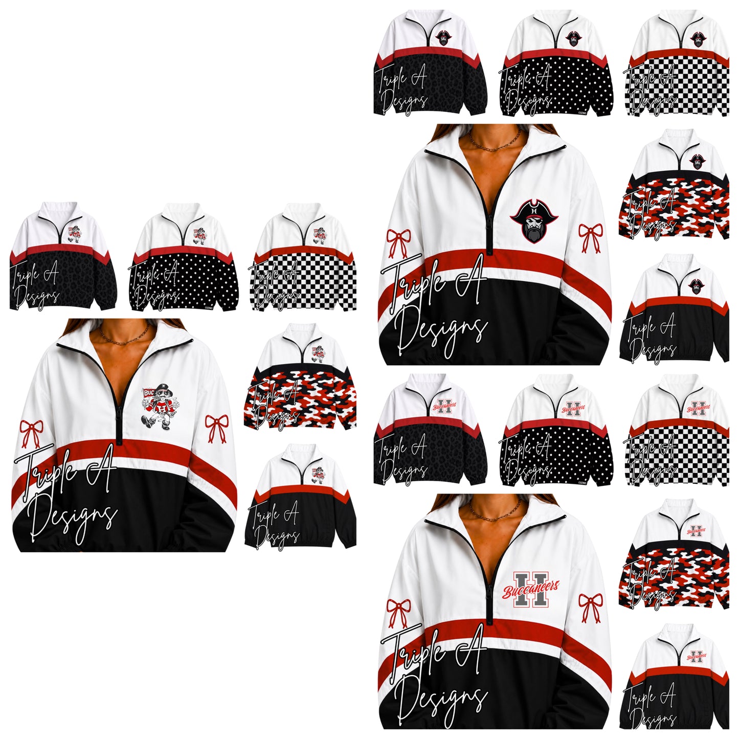 PRE-ORDER- Haughton (Black & Red) Windbreaker Jackets***Ends May 30th***(TAT 4-6 weeks)