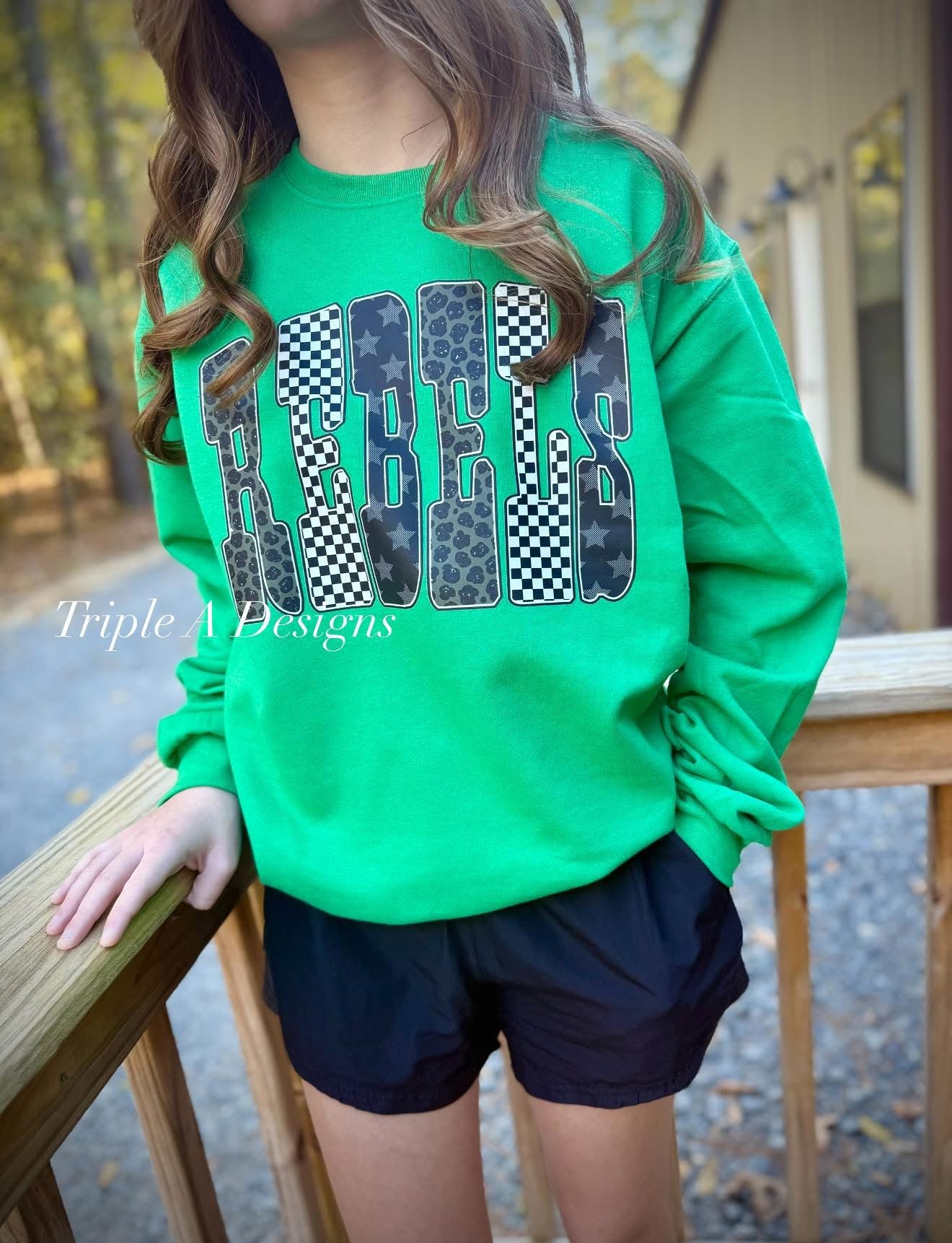 ✨Rebels✨ Checkered Stars Leopard Design - Short Sleeve Tee, Sweatshirt