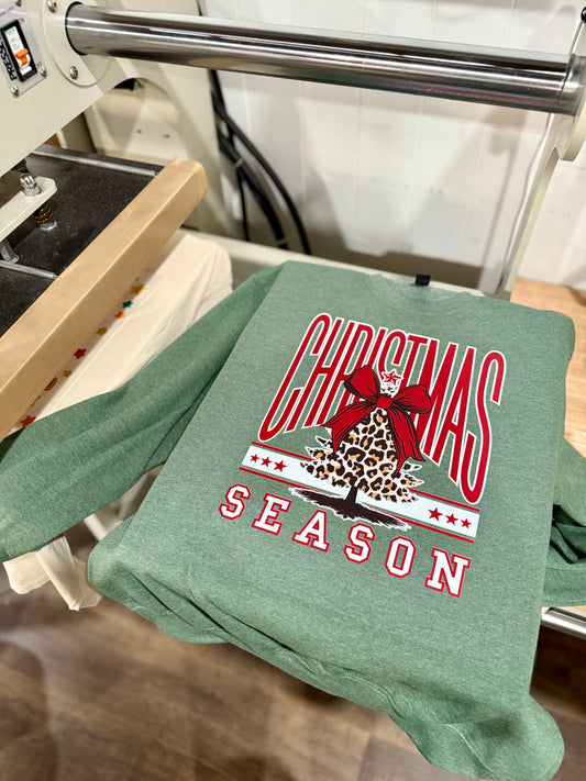 Christmas Season Leopard- DTF Transfer