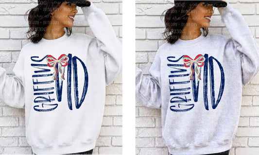 ND Griffins/Pearl Bow- Short Sleeve Tee, Long Sleeve Tee, Sweatshirt