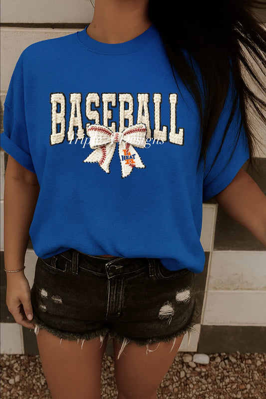La Heat Baseball Yarn Bow Design - Short Sleeve Tee, Long Sleeve, Sweatshirt
