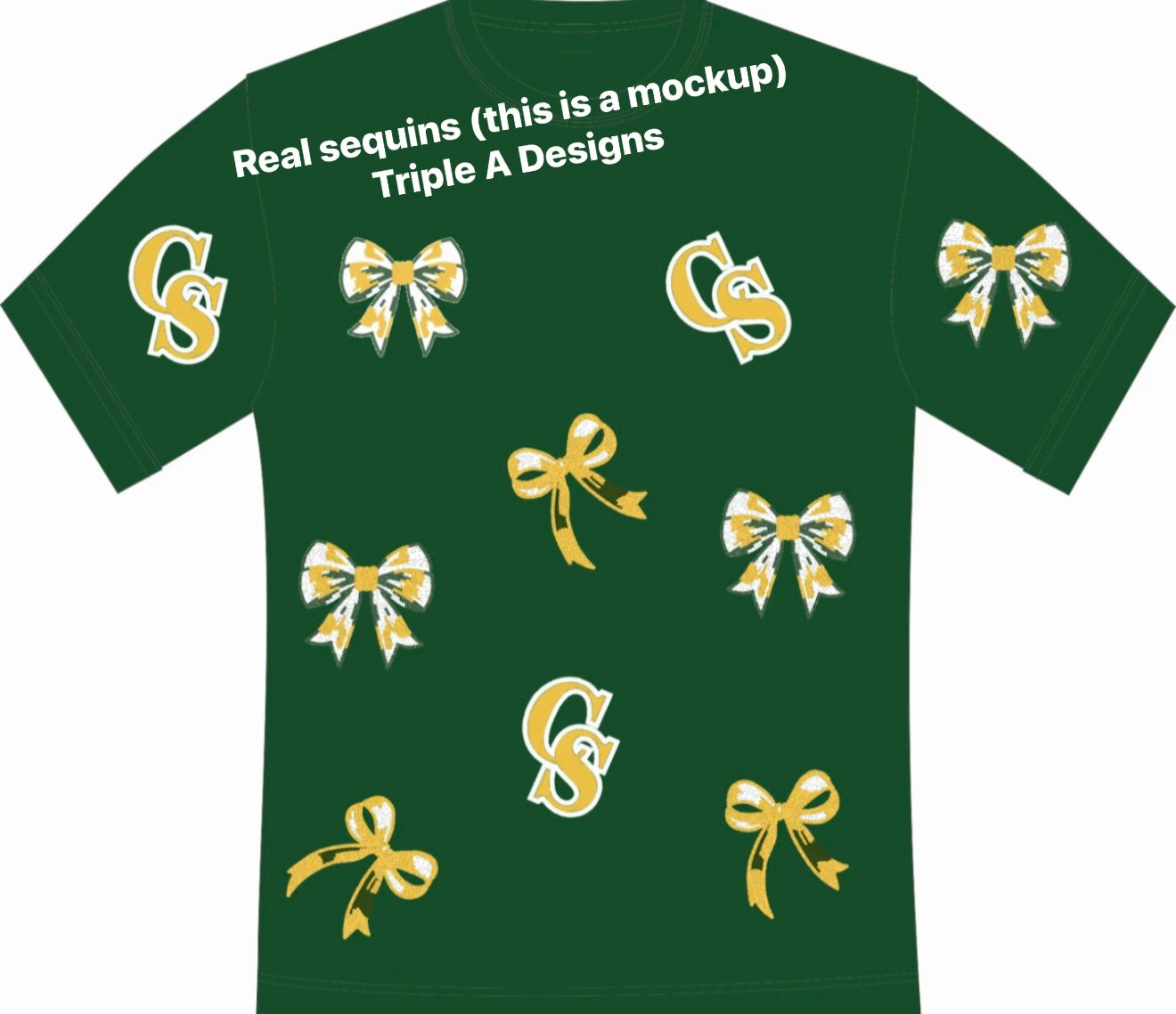 ✨PREORDER✨Captain Shreve Logo/Bow Real Sequins Top- (Triple A Exclusive)