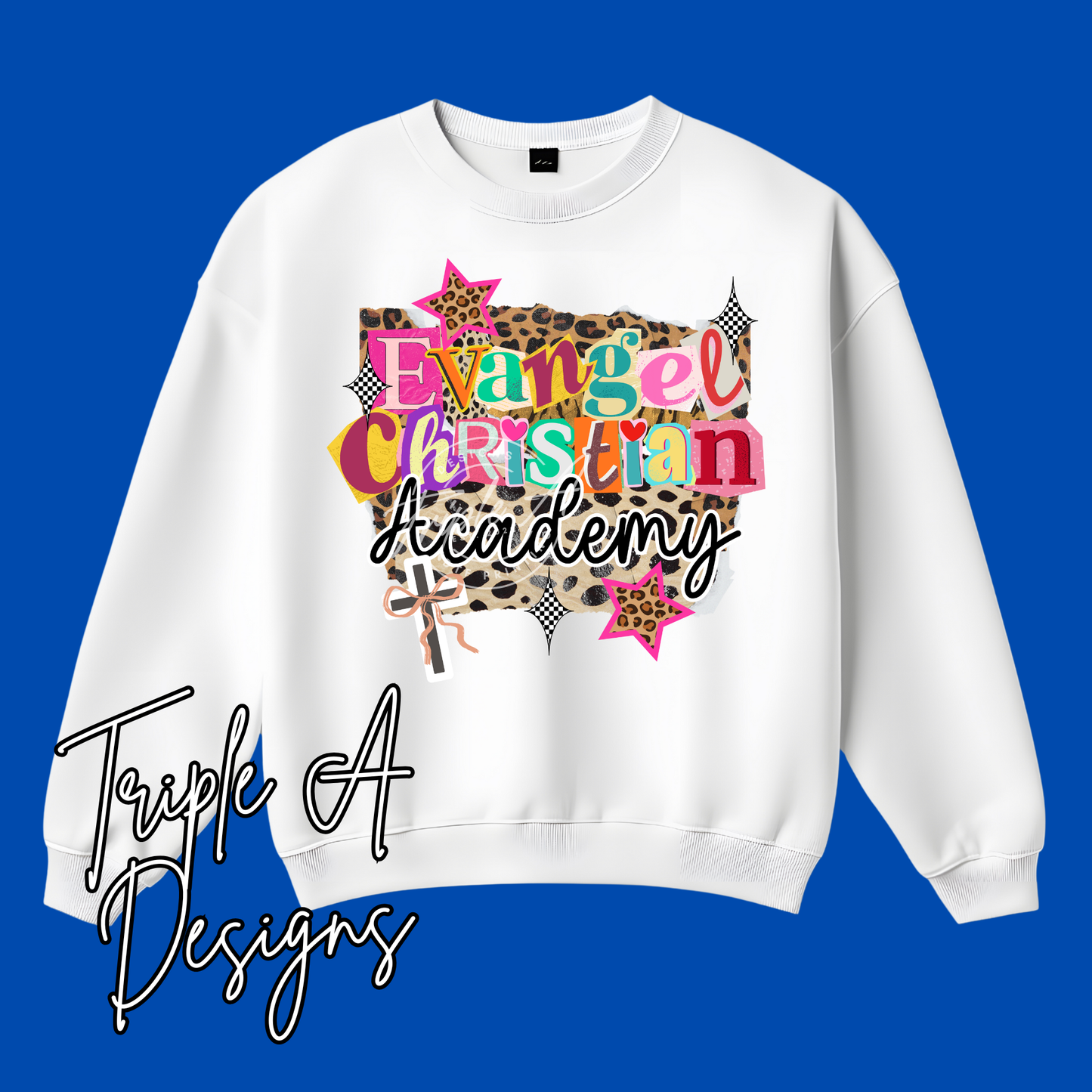Evangel Christian Academy Trendy Preppy Jesus Design - Short Sleeve Tee, Long Sleeve Tee, Sweatshirt