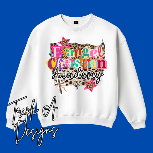 Evangel Christian Academy Trendy Preppy Jesus Design - Short Sleeve Tee, Long Sleeve Tee, Sweatshirt