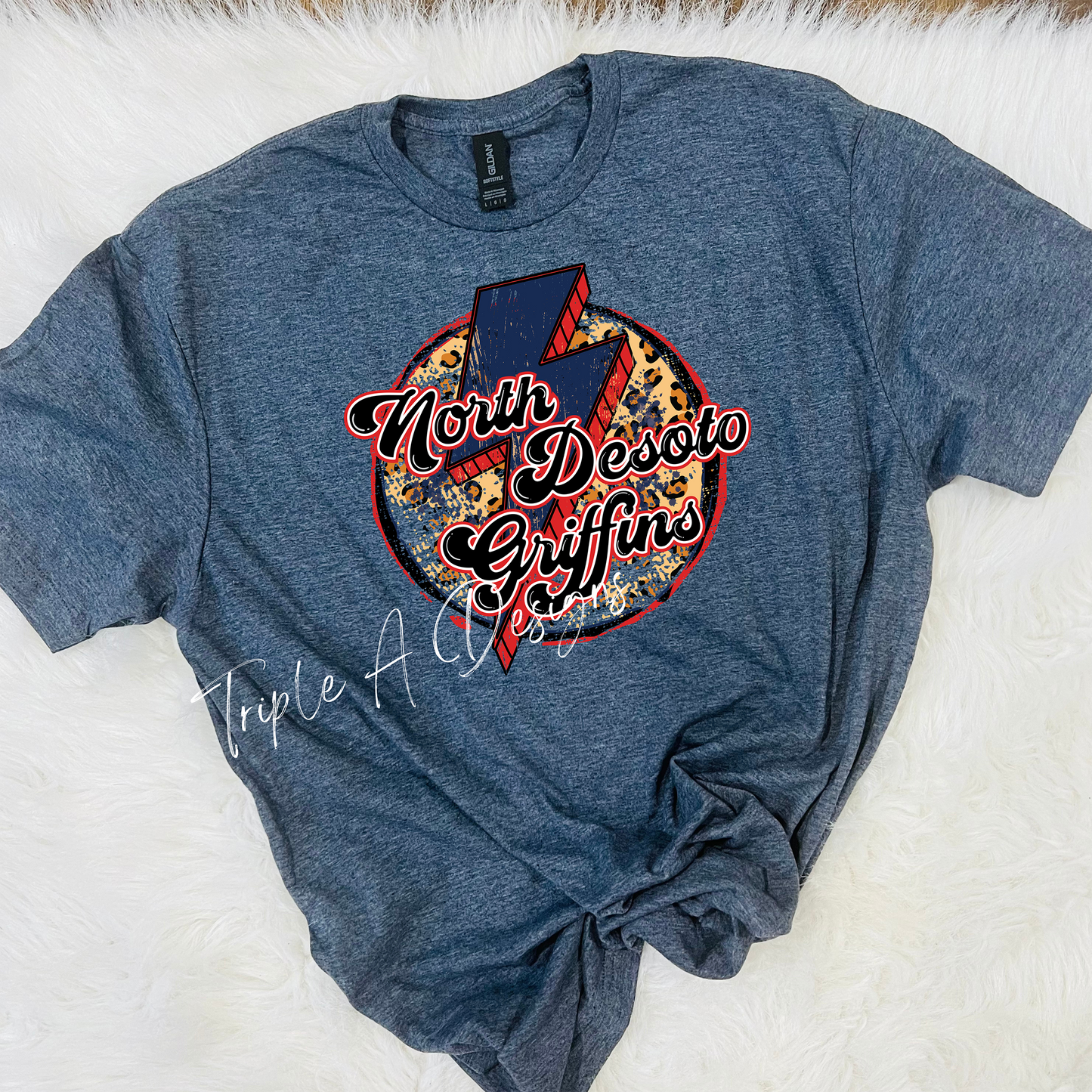 North Desoto Griffins Design 032-Short Sleeve Tee, Long Sleeve Tee