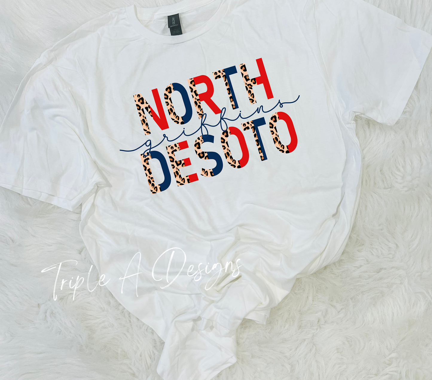 North Desoto Griffins Design 039-Short Sleeve Tee, Long Sleeve Tee