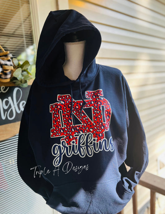 North Desoto Griffins Design 017-Short Sleeve Tee, Long Sleeve Tee, Sweatshirt, Hoodie