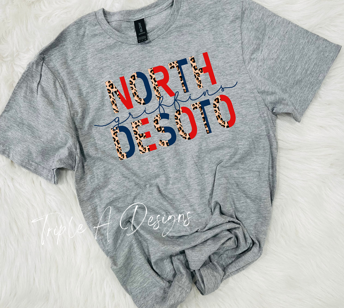 North Desoto Griffins Design 039-Short Sleeve Tee, Long Sleeve Tee