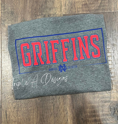 North Desoto Griffins Design 018- Short Sleeve Tee