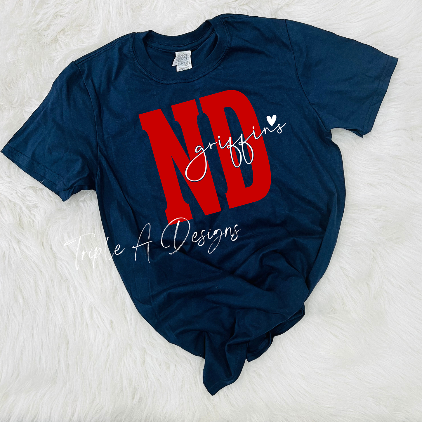 North Desoto Griffins Design 013-Short Sleeve Tee, Long Sleeve Tee