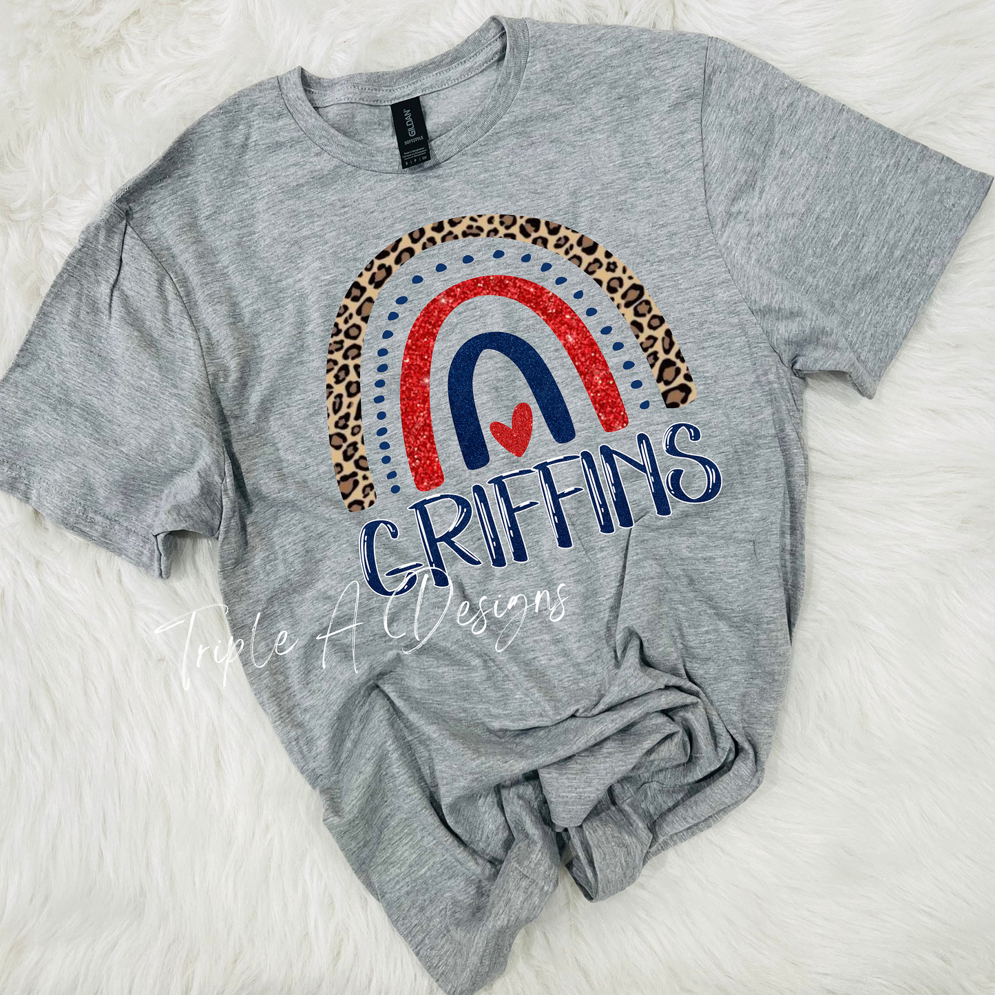 North Desoto Griffins Design 041-Short Sleeve Tee, Long Sleeve Tee