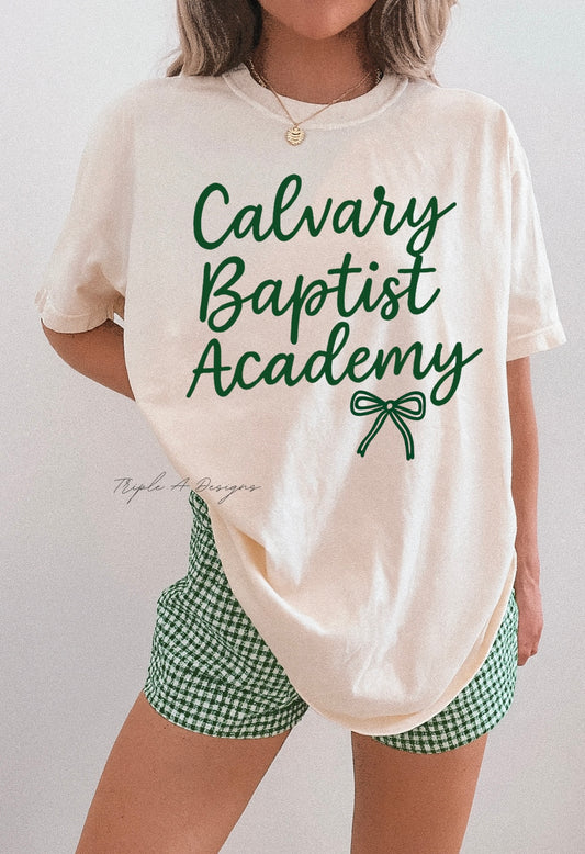 Calvary Baptist Academy/Bow Design 2-Short Sleeve Tee, Long Sleeve Tee, Sweatshirt