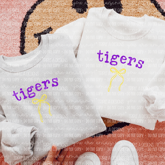 Tigers Coquette Design- Short Sleeve Tee, Long Sleeve Tee, Sweatshirt