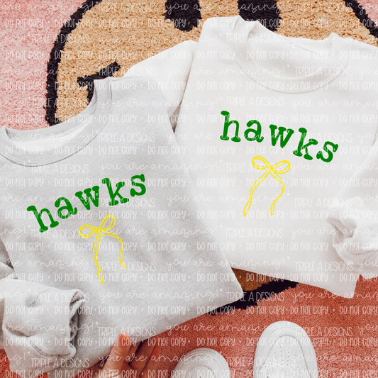 Hawks Coquette Design- Short Sleeve Tee, Long Sleeve Tee, Sweatshirt