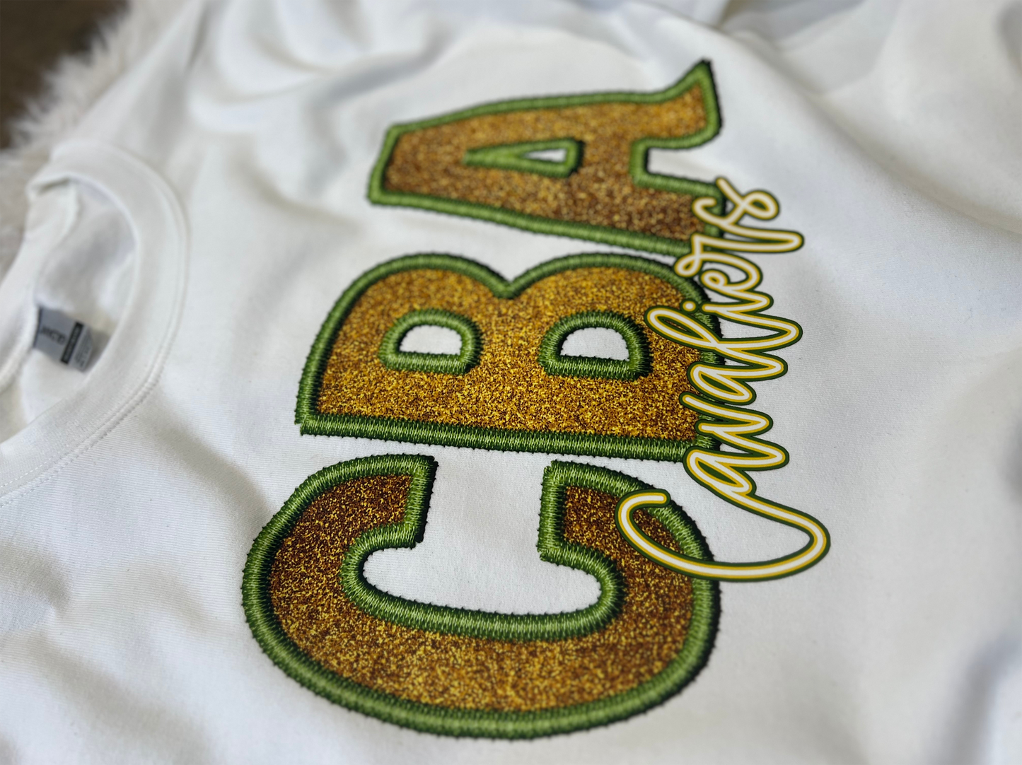 Calvary Cavaliers Design 035 Faux Embroidery-Short Sleeve Tee