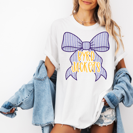 Byrd Jackets/ Seersucker Bow-Short Sleeve Tee, Long Sleeve Tee, Sweatshirt
