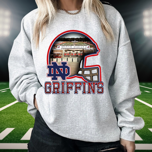 Griffins Stadium Football Helmet -Short Sleeve Tee, Long Sleeve Tee, Sweatshirt